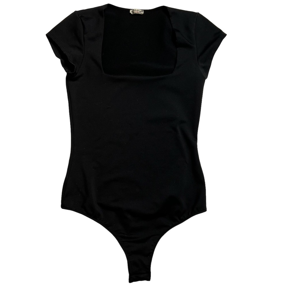 Intimate Free People Black Square neck Bodysuit